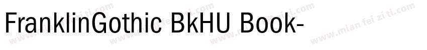 FranklinGothic BkHU Book字体转换